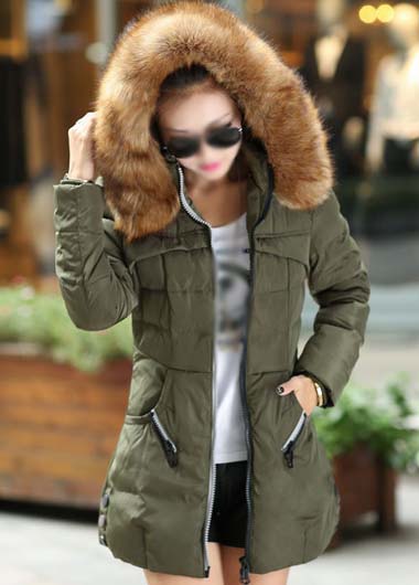 Woman Essential Long Sleeve Winter Coat With Zip on Luulla